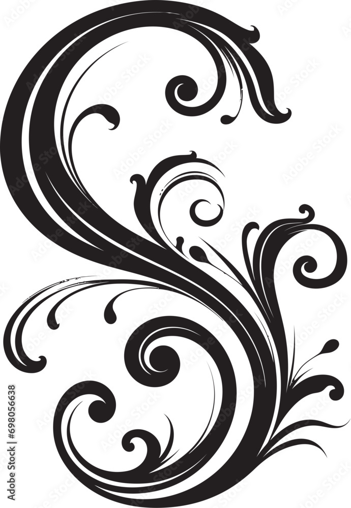 Intricate Union Dance Black Deco Emblem Blissful Matrimonial Whirl Swirl Vector Design Intricate Union Dance Black Deco Emblem Blissful Matrimonial Whirl Swirl Vector Design