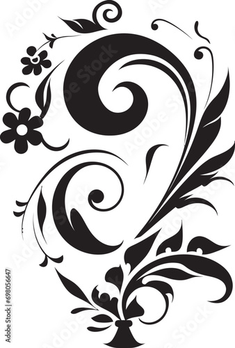 Symphonic Union Black Abstract Design Whirlwind Romance Wedding Swirl Icon