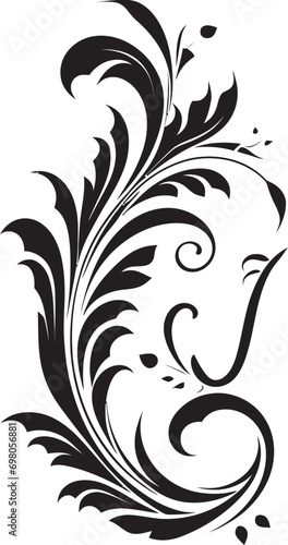 Fototapeta Naklejka Na Ścianę i Meble -  Enchanted Union Wedding Swirl Emblem Ornate Matrimony Whirl Swirl Vector Design
