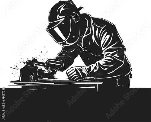 Legendary Welder Man s Logo Glyph Molten Artisan Black Welder Insignia