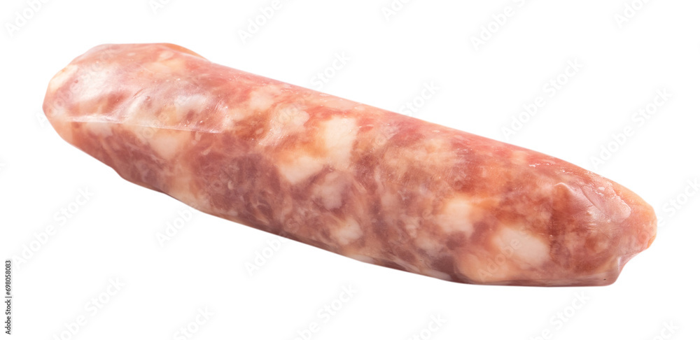 Raw Taiwanese sausage in garlic flavor isolated on white background. Raw Taiwanese sausage in garlic flavor isolated on white background.