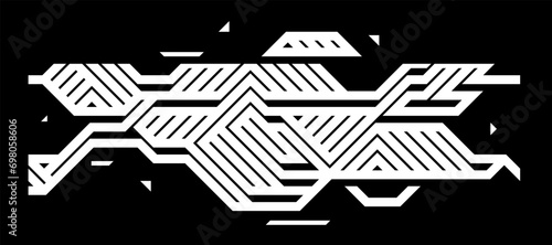 Abstract vector background, labyrinth look like geometric wallpaper dynamic art, artistic pattern composition, creative maze abstraction.