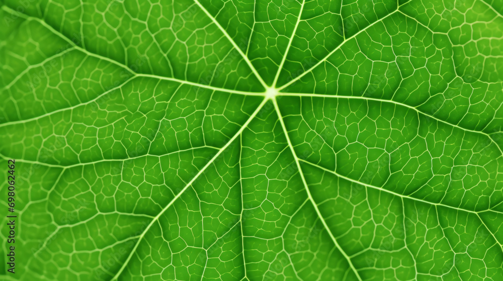 Fresh green leaf texture macro close-up. Generative AI Fresh green leaf texture macro close-up. Generative AI