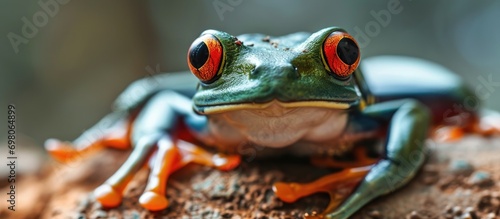 Frog with red eyes.