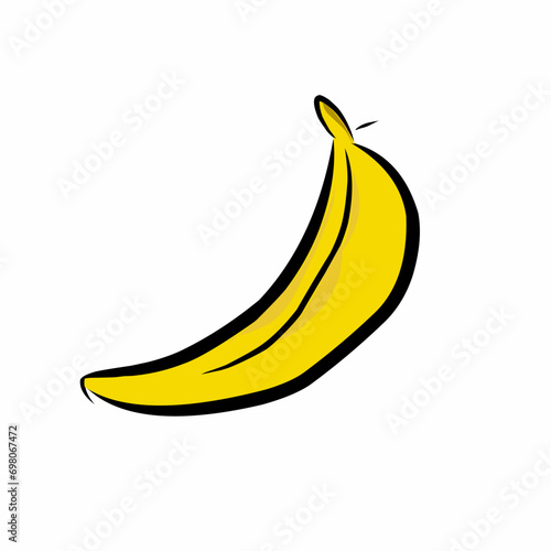 Bananas in a flat style. Banana icon. Vector illustration isolated on white background