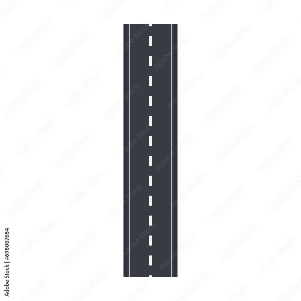 Flat illustration of road on isolation background
