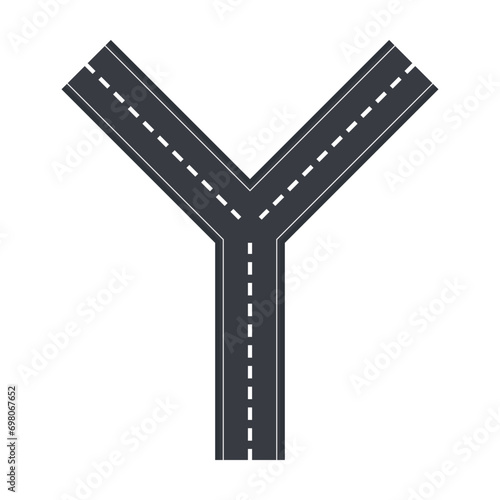 Flat illustration of road on isolation background