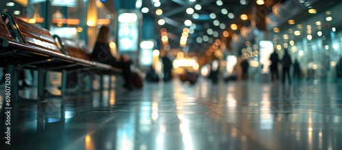 Blurred background at airport. © AkuAku