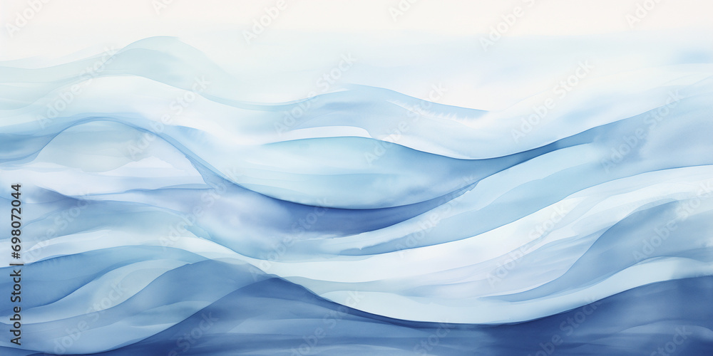 Fototapeta premium Abstract water ocean wave, blue, aqua, teal texture. Blue and white water wave web banner Graphic Resource as background for ocean wave abstract. Backdrop for copy space text. Generative AI