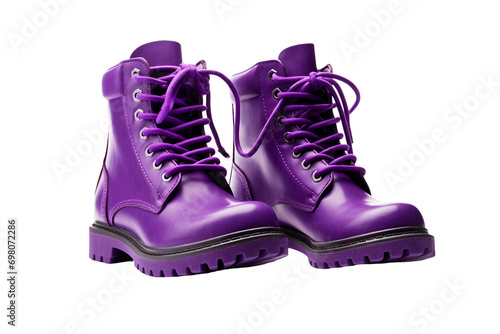 Purple Color Boots Isolated on a transparent background