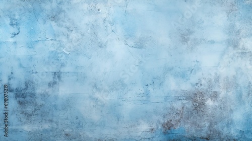 Abstract Grunge Decorative Light Blue Plaster Wall background. photo