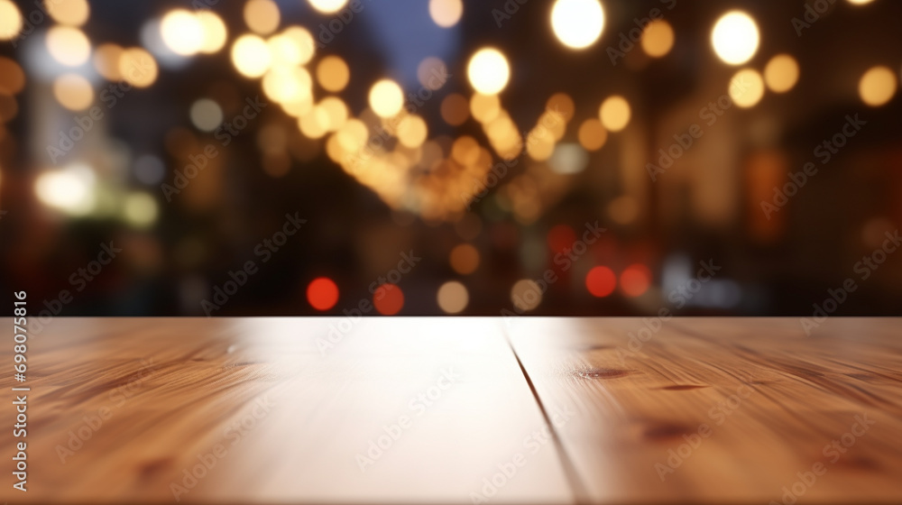 christmas lights in the city HD 8K wallpaper Stock Photographic Image