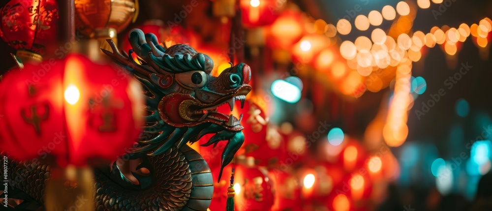 Chinese New Year. Lanterns in chinatown Chinese New Year. Lanterns in chinatown