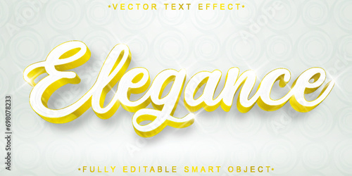Luxury White Elegance Vector Fully Editable Smart Object Text Effect