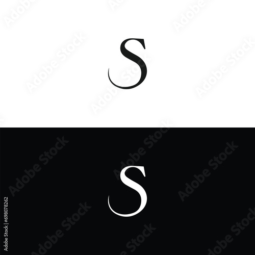 S letter logo, S logo, S letter icon Design with black background. Luxury S letter