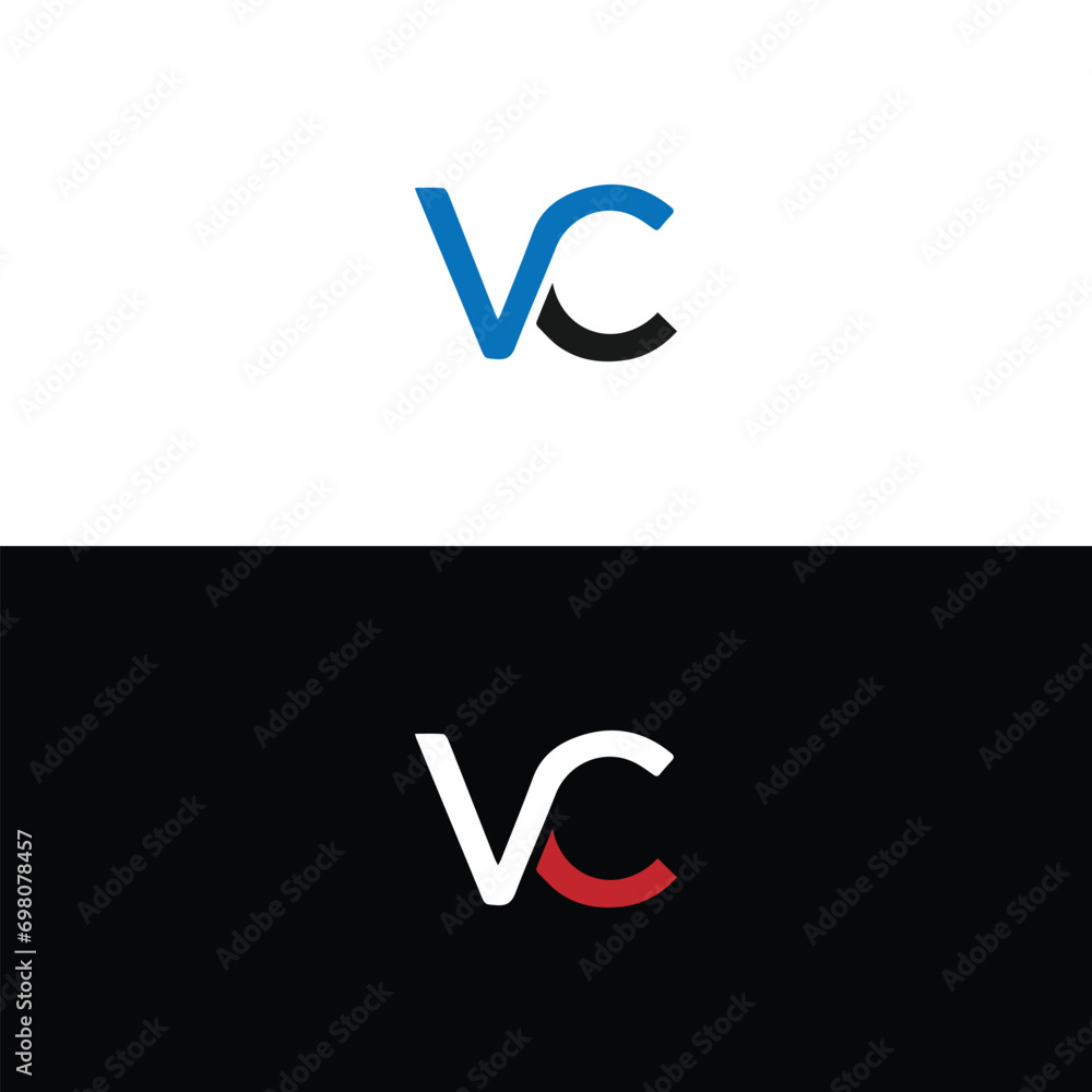 VC logo. V C design. White VC letter. VC, V C letter logo design ...