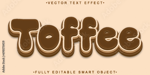 Sweet Brown Toffee Vector Fully Editable Smart Object Text Effect