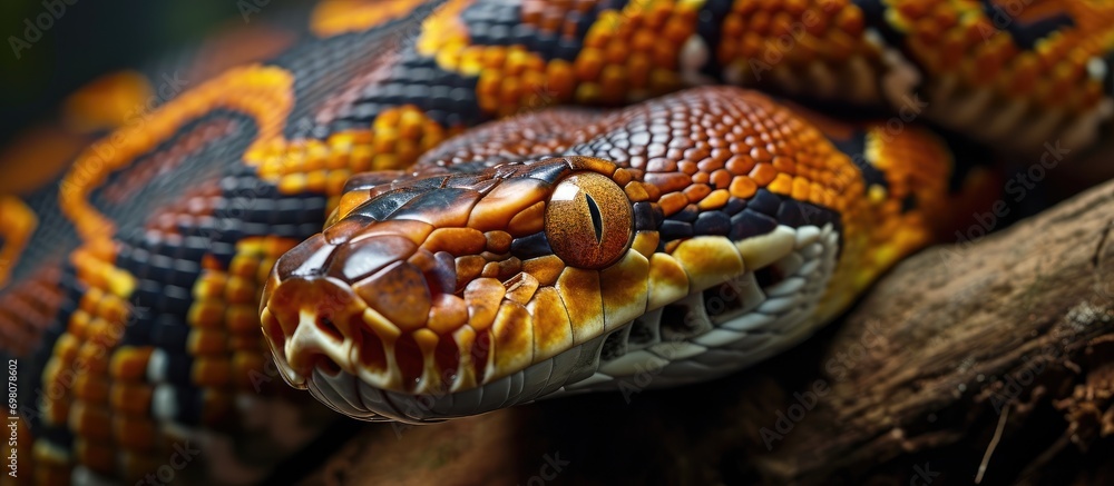 Naklejka premium Mandarin python