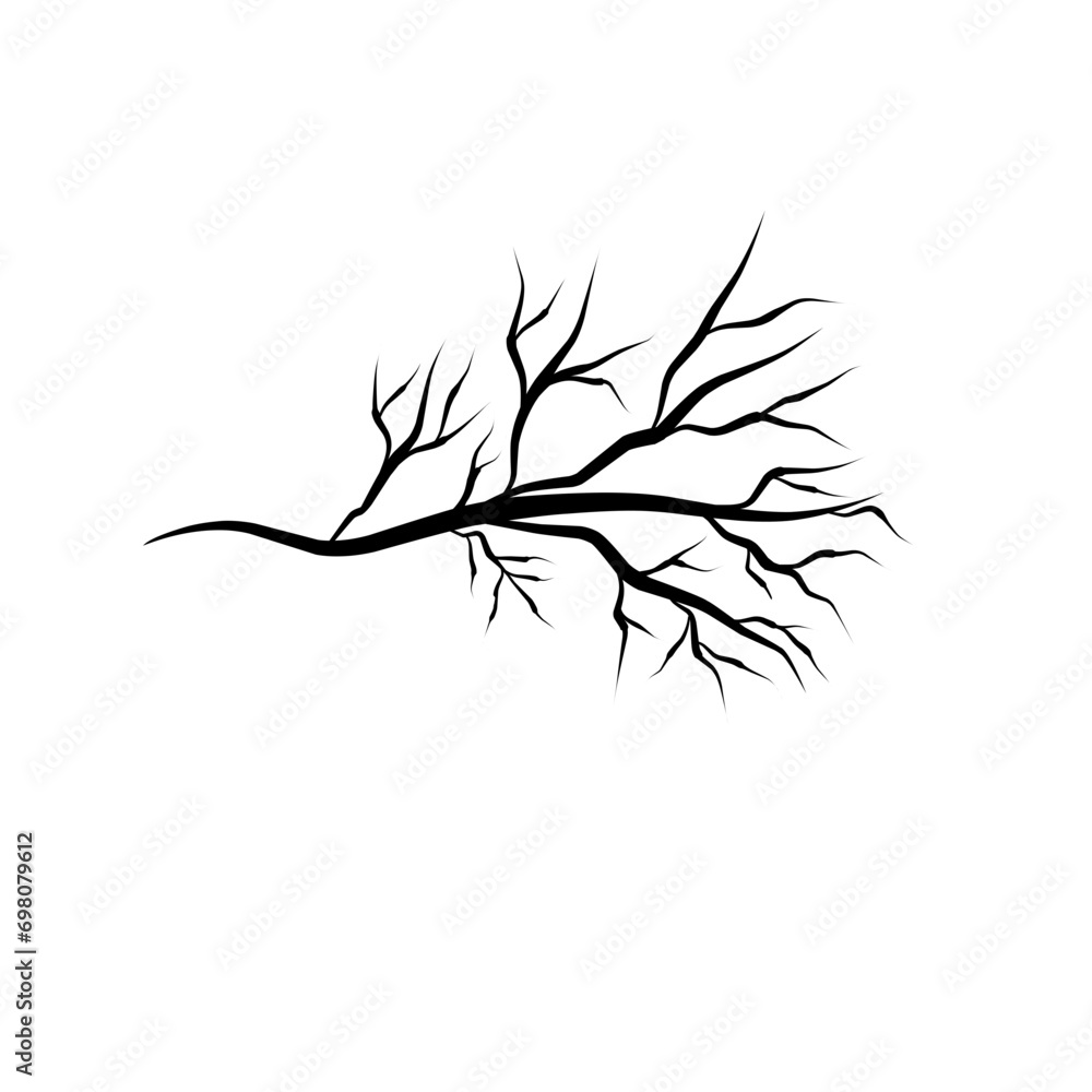 tree branch silhouette vector