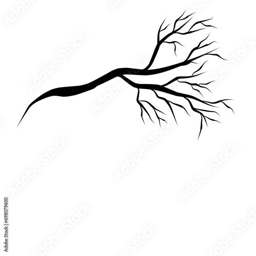 tree branch silhouette vector