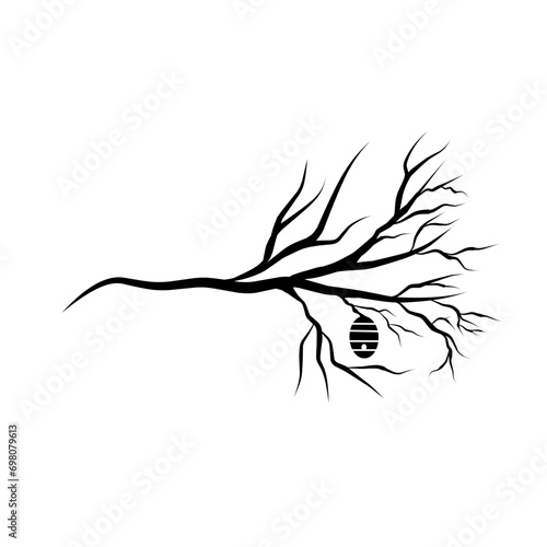 tree branch silhouette vector