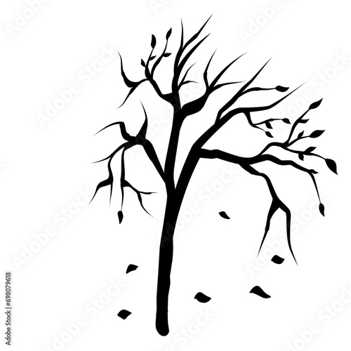 tree branch silhouette vector