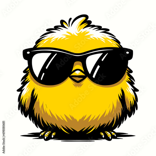 funny chic with sunglasses