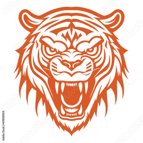 Tiger icon Vector Art Illustration Design 