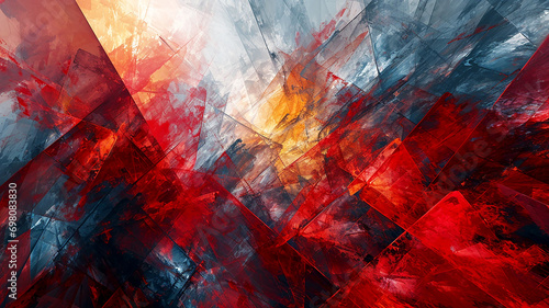 Abstract with red accent light ray volumetric background