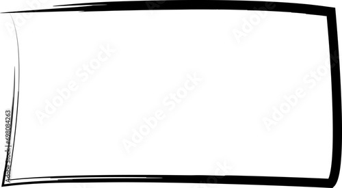 Hand Drawn doodle grunge square highlighter. Marker scribble scrawl frames. Pen rectangle borders. Vector illustration