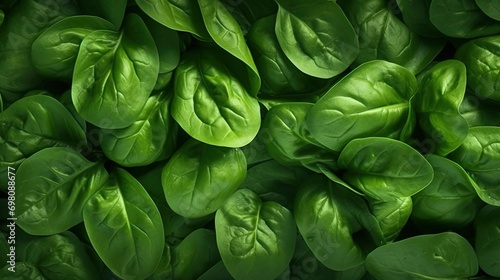 Pattern Green Fresh spinach leaves
