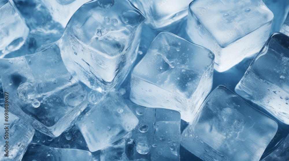 Background of blue ice cubes Background of blue ice cubes