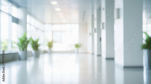 Blurred image of modern office interior, shallow depth of focus . photo