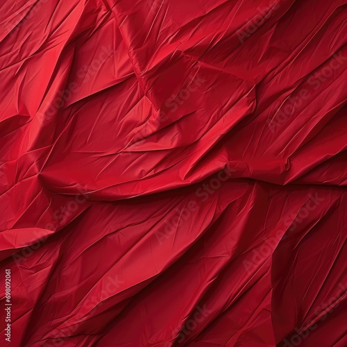 Regal Red: Textured Deep Red Paper with Crumpled Effect"
