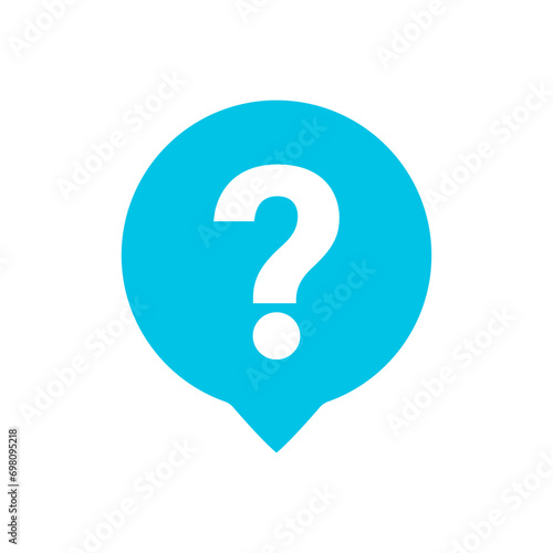 Question mark icon, question mark on speech bubble icon vector in flat trendy style illustration isolated on white background.