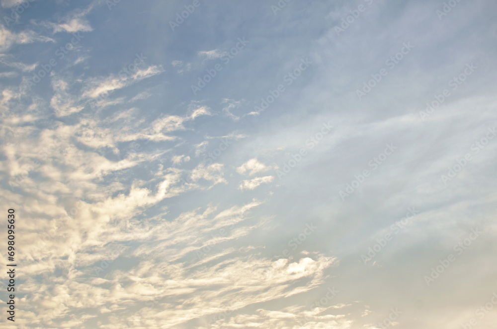 cloud spreading on twilight sunset sky in evening