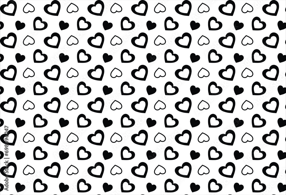 Vector simple seamless pattern with hearts. Repeatable background for Valentine's day and Fashion love print. Vector simple seamless pattern with hearts. Repeatable background for Valentine's day and Fashion love print.