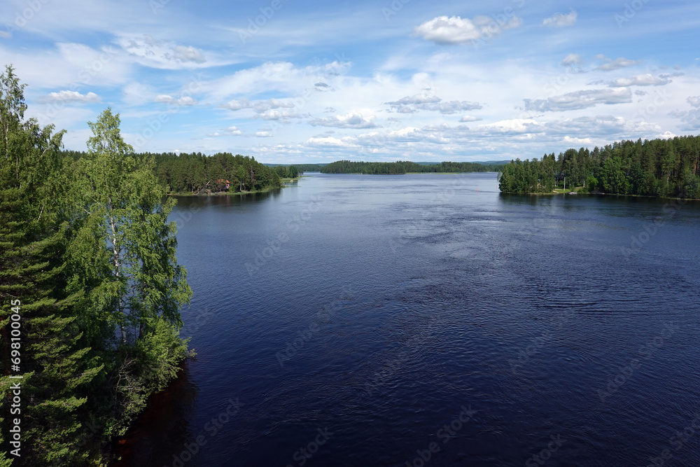 View to Lake Rukavesi, whisch is part of Pielinen, it is the fourth largest lake of Finland. Beautiful summer landscape.