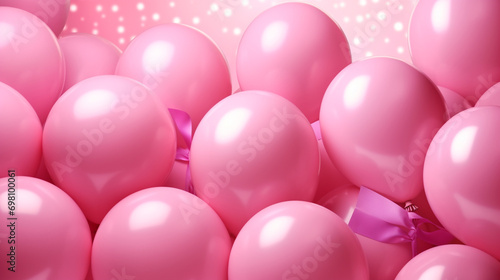pink balloons HD 8K wallpaper Stock Photographic Image