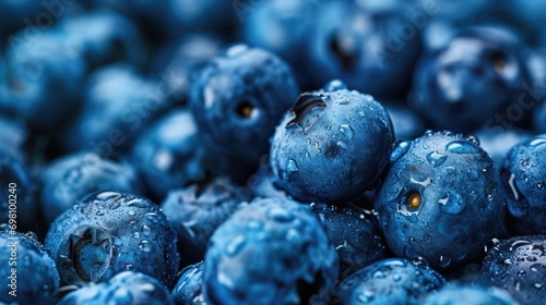 Blueberry. Fresh organic berries macro. Fruit background 