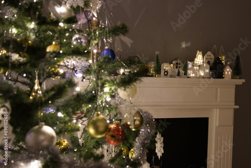 christmas tree and decorations