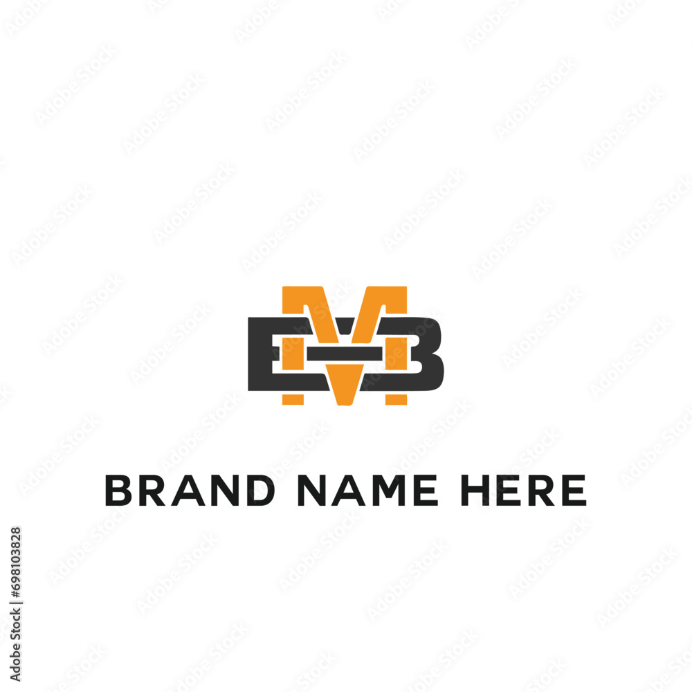 Fototapeta premium MB logo. M B design. White MB letter. MB, M B letter logo design. Initial letter MB linked circle uppercase monogram logo. M B letter logo vector design. 