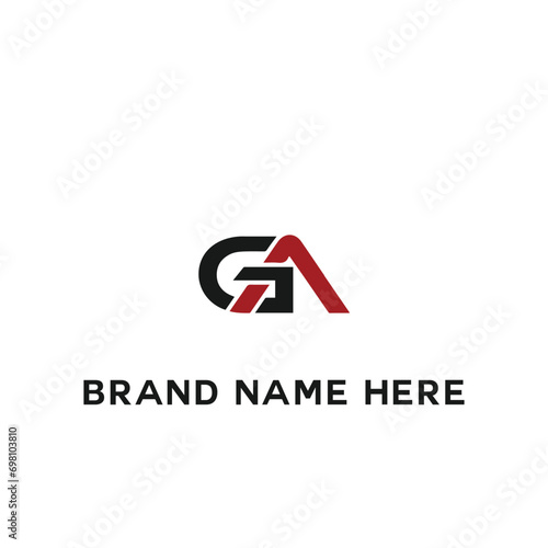 GS logo. G A design. White GS letter. GS, G A letter logo design. Initial letter GS linked circle uppercase monogram logo. G A letter logo vector design. 