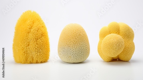 cartoon sea sponge set on white background isolated.