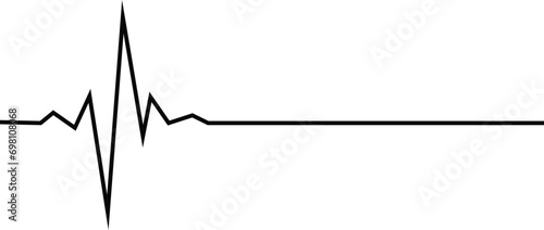 Heart beat line icon animation on background