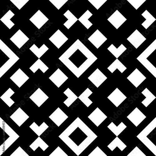 Diamonds, rhombuses, tiles, checks, chevrons seamless pattern. Folk ornament. Geometric image. Tribal wallpaper. Ethnic ornate. Geometrical background. Retro motif. Ethnical textile print. Abstract