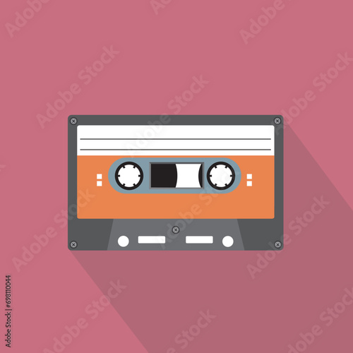 retro cassette tape vector art illustration design