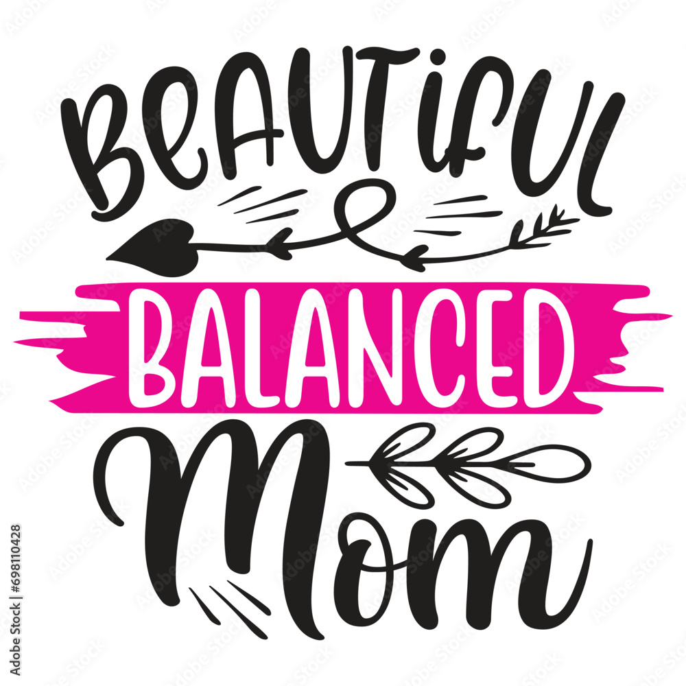 Vecteur Stock Mom SVG And T-shirt Design Bundle, Mom SVG Quotes Design