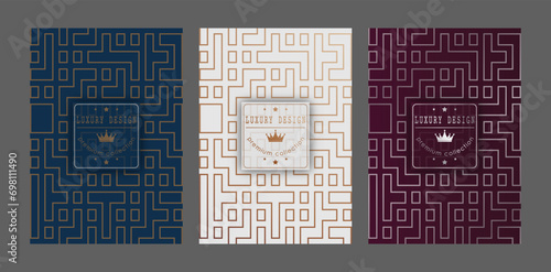 A luxurious pattern. A set of spectacular patterns for covers, prints, interior design, packaging, premium funds and creative ideas