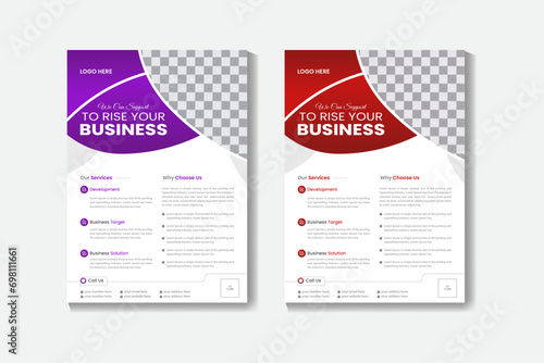 Corporate business flyer template design concept for business flyers a business flyer with the slogan "take your business to the next level."